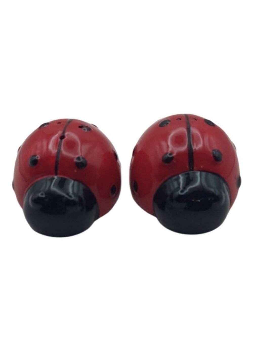 Ceramic Ladybug Salt & Pepper Shaker Set Alco Industries Spring Bug Collectible - Picture 5 of 8